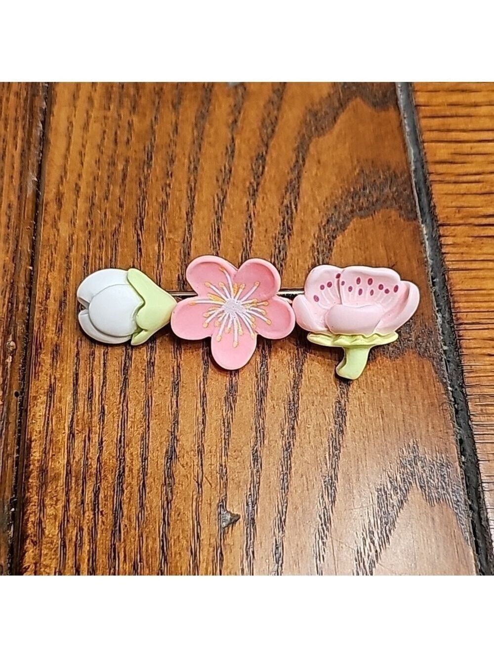 One sakura peach blossom hair clip